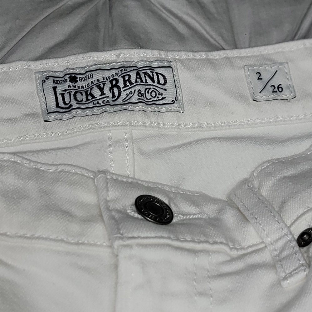 Lucky Brand Bridgette High-Rise Cropped Mini Boot Denim Women's Sz 2 - Picture 10 of 14